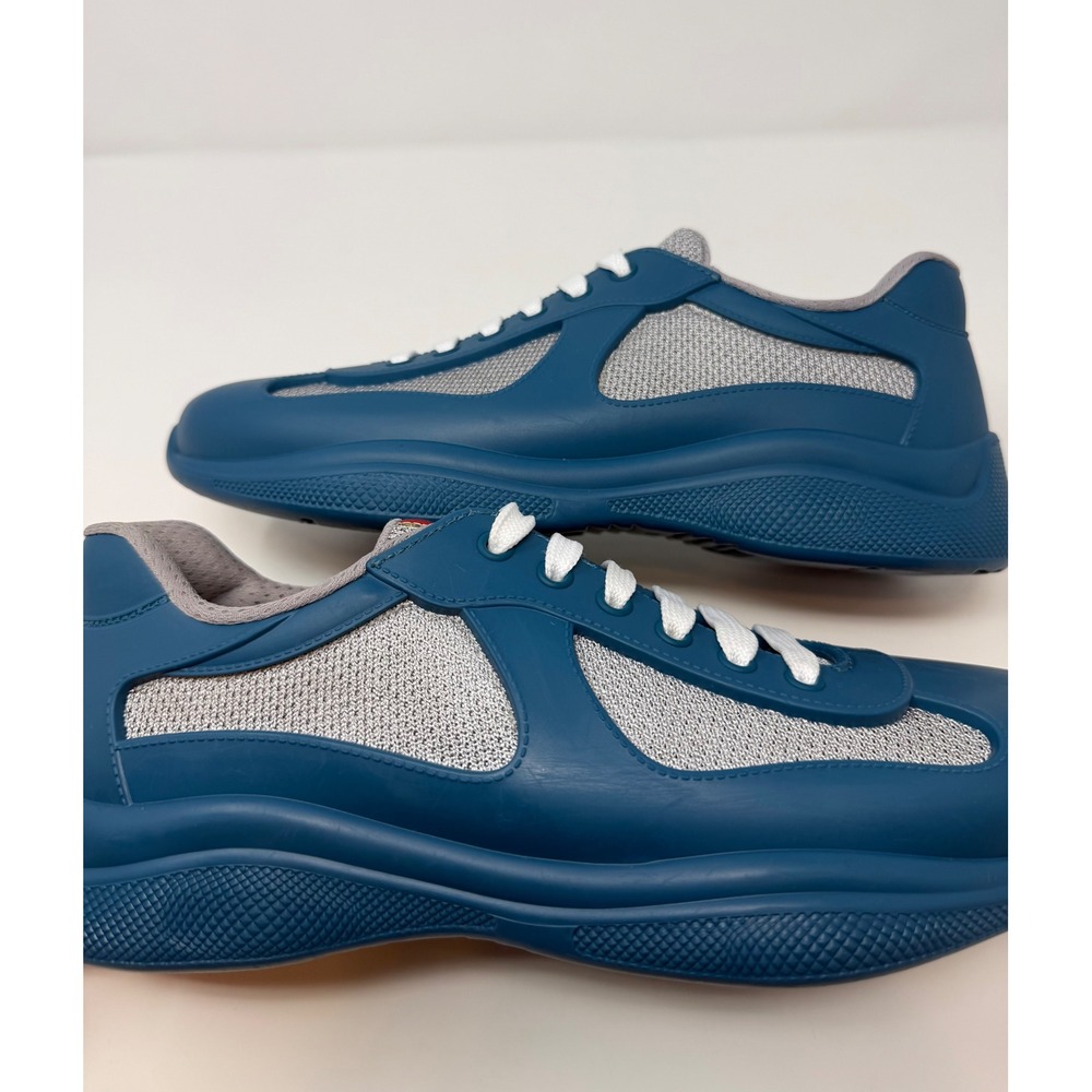 Prada Americas Cup Rubber Sneaker Lagoon Blue Size 8 US 7 Prada - Picture 9 of 13
